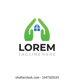 Home In Hand Vector Professional Creative Logo Template