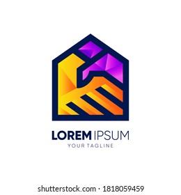 Vector de diseño del logotipo del protocolo de enlace residencial
