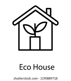 Home having plant inside showing, eco house