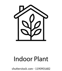 Home having plant inside showing, eco house 