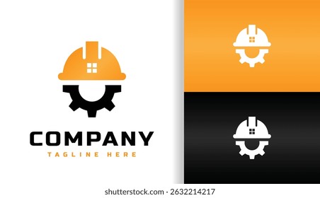 HOME AND HEAD COMBINATION WITH GEAR LOGO FOR CONSTRUCTION