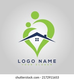 home healthcare logo design vector image