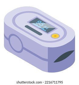 Home Heart Monitor Icon Isometric Vector. Palpitation Ecg. Health Disease