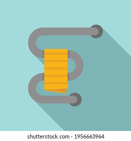 Home heated towel rail icon. Flat illustration of Home heated towel rail vector icon for web design