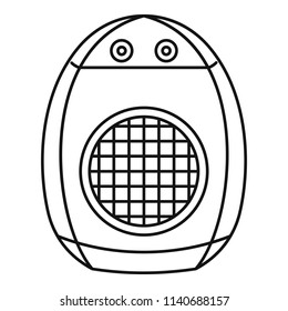 Home heater fan icon. Outline illustration of home heater fan vector icon for web design isolated on white background
