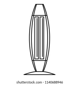 Home heater icon. Outline illustration of home heater vector icon for web design isolated on white background