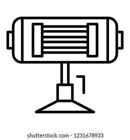Home heater icon. Outline home heater vector icon for web design isolated on white background
