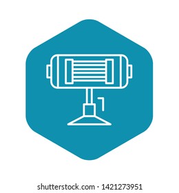 Home heater icon. Outline home heater vector icon for web design isolated on white background