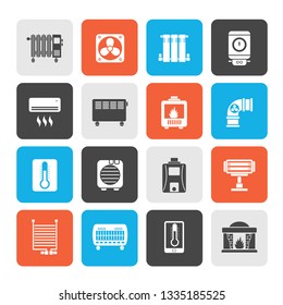 Home Heating appliances icons - vector icon set