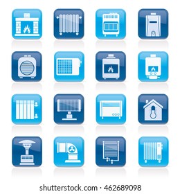 Home Heating appliances icons - vector icon set
