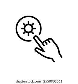 Home Heating Icon. Hvac system linear sign. Simple concept for your logo web mobile app UI design. Vector outline illustration.