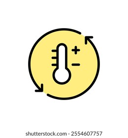 Home Heating Icon. Hvac system color sign. Simple concept for your logo web mobile app UI design. Vector outline illustration.