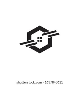 home hexagon logo design inspiration