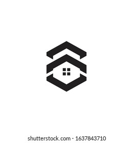 home hexagon logo design inspiration