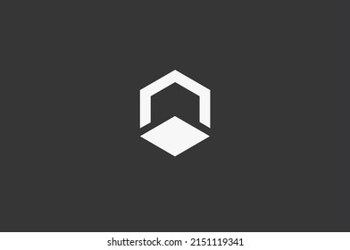 Home hexagonal real estate logo design