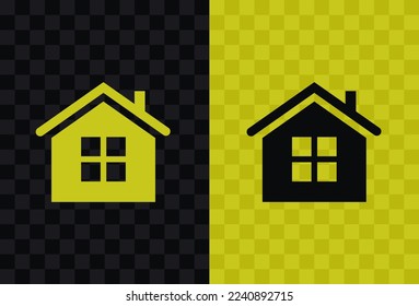 Home, high quality vector silhouette icon. Home icon silhouette isolated on dark and light transparent backgrounds, Home symbol.