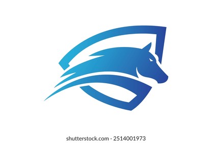 Startseite und Pferd Logo Vektordesign