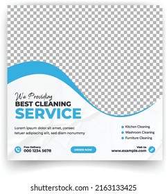 home and hotel cleaning social media post banner. Cleaning service social media post banner template. Home Cleaning social media post banner. Cleaning service marketing post banner design.