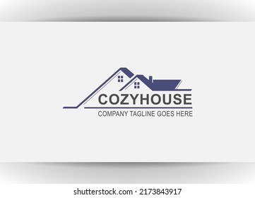 home or house architecture logo design vector template illustration. vector of Roof House with text template isolated white background . Real estate architecture design illustration for agency