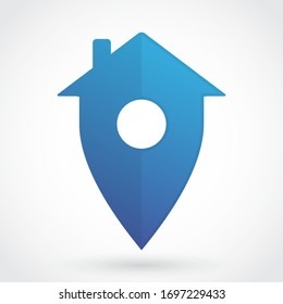 símbolo del puntero azul casa