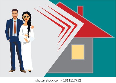 Home house building and family design. purchase of a home.