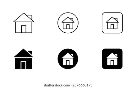 Home, house, building, housing, architecture, buildings, Outline icon, signs and more, perfect for websites, apps, and print projects; these scalable icons are fully customizable for print.