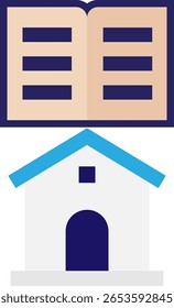 Home Casa Ícone de construção Vetor Ilustração plana