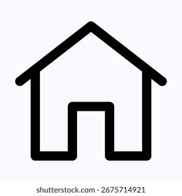 Casa Edificio de Vector aislado Icono de estilo lineal