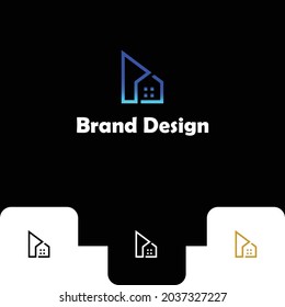 Home, house, building, real estate logo design vector template. Architecture, construction, property, corporate business love logo design. Abstract, creative, modern, simple, unique, and minimal logo.