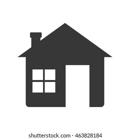 home house building real estate icon. Isolated and flat illustration. Vector graphic