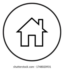 Inicio | Casa | Edificio | Icono de vector