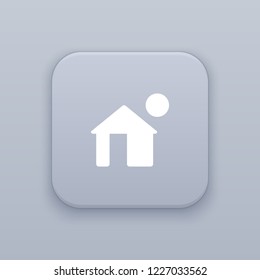 Home, house button, best vector on a gray background , EPS 10