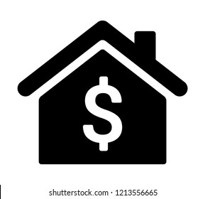Home / house buying or real estate investment flat vector icon for apps and websites