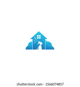 home house cleaning logo template