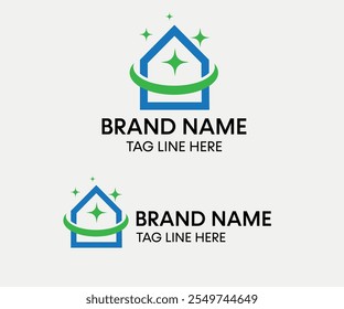 Home or House cleaning Minimal logo