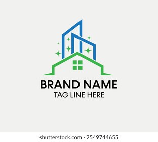 Home or House cleaning Minimal logo