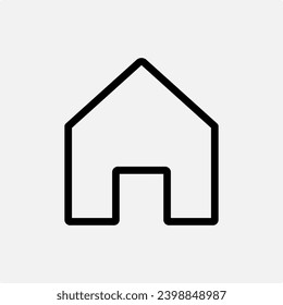 home, house, construction, element for design in simple outline icon style
