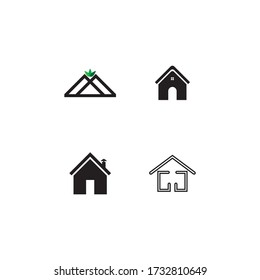 home house cottage icon vector logo design