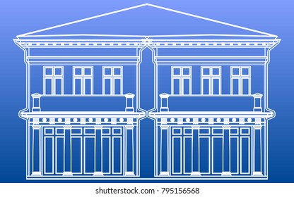 home House drawings vector-eps