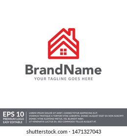 home house estate logo icon vector simple modern