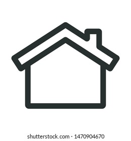 home, house, estate - minimal line web icon. simple vector illustration. concept for infographic, website or app.