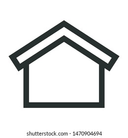 home, house, estate - minimal line web icon. simple vector illustration. concept for infographic, website or app.