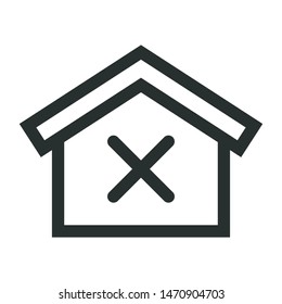 home, house, estate - minimal line web icon. simple vector illustration. concept for infographic, website or app.