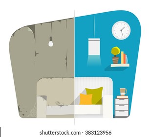 1,792 Paint before after Images, Stock Photos & Vectors | Shutterstock