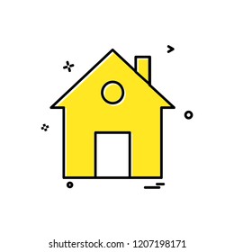 home house flat icon vector design