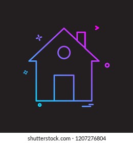 home house flat icon vector design