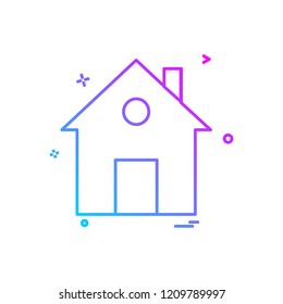 home house flat icon vector design