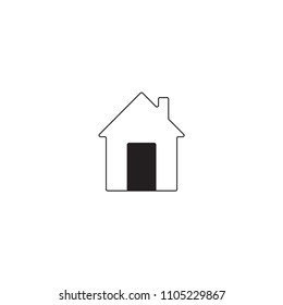 Home, house, flat vector icon