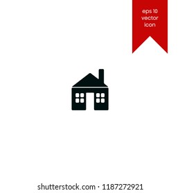 Home, house, flat vector icon