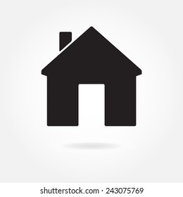 Home or house icon isolated on white background. Real estate design element. Vector illustration.